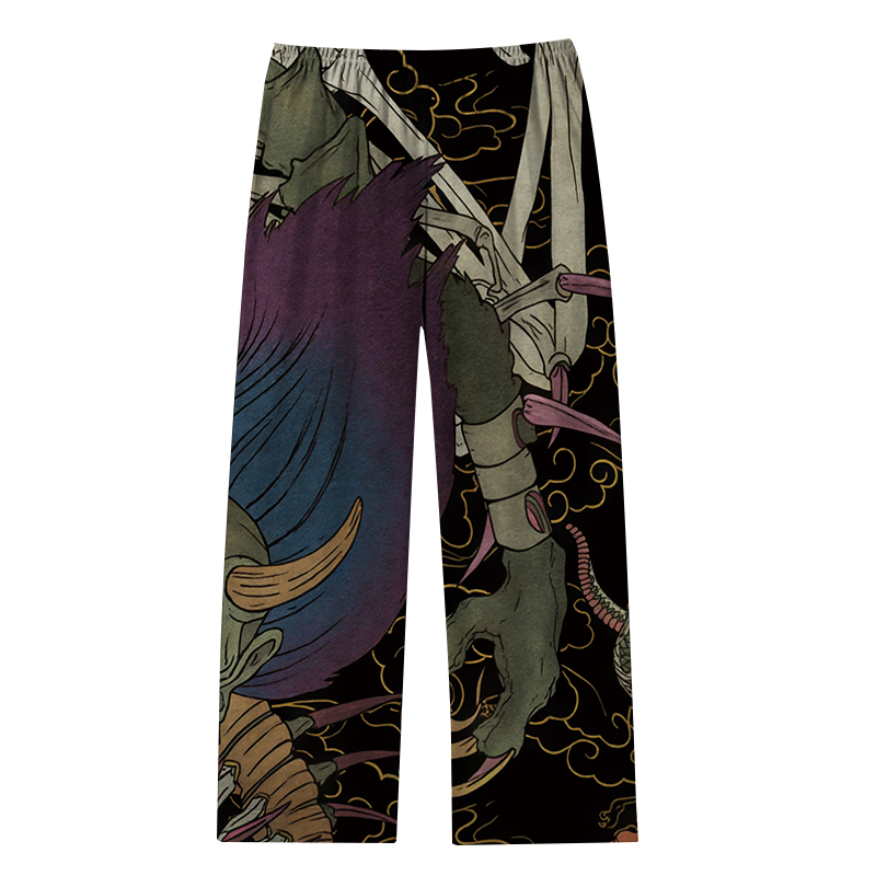 Tokyocanvas Japanese Yokai And Skeletons Pajama Set