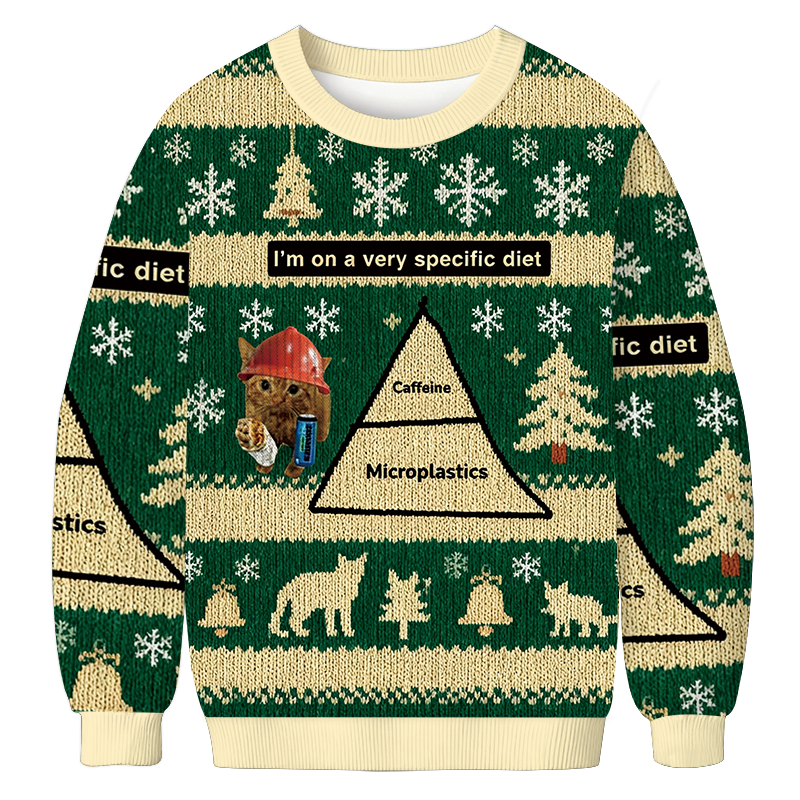Tokyocanvas I'm On A Very Specific Diet Christmas Ugly Sweatshirt