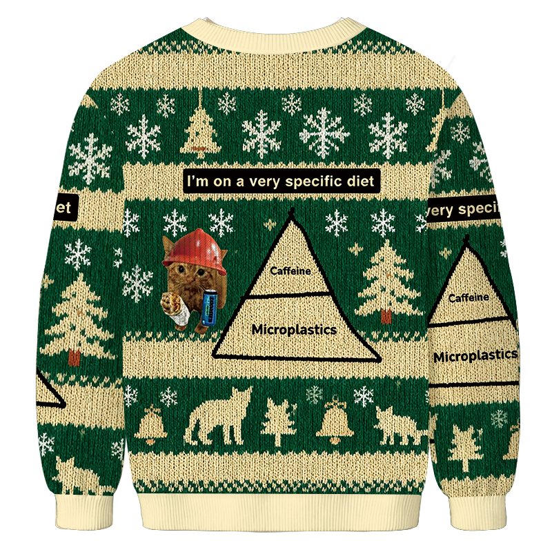 Tokyocanvas I'm On A Very Specific Diet Christmas Ugly Sweatshirt