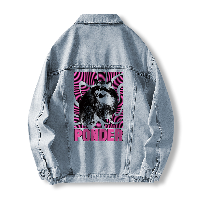 Tokyocanvas Ponder Raccoon Jean Jackets