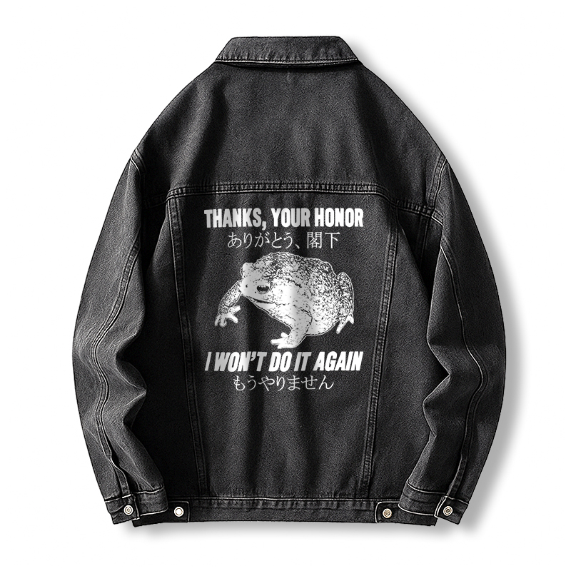 Tokyocanvas Thanks Your Honor Frog Jean Jackets