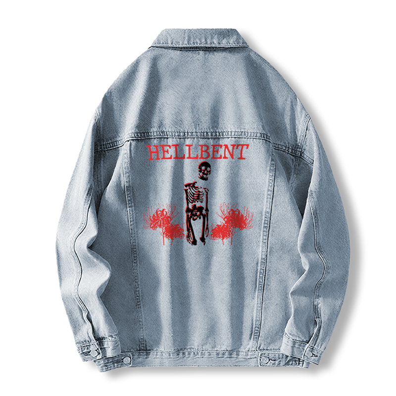Tokyocanvas Hellbent Skeleton Jean Jackets