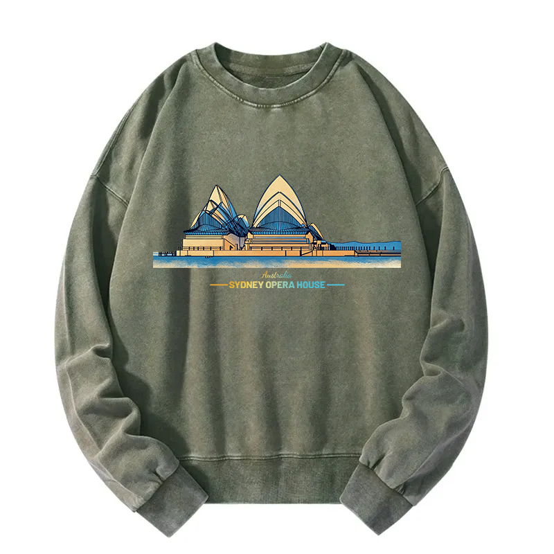 Tokyocanvas Sydney Opera House Washed Sweatshirt
