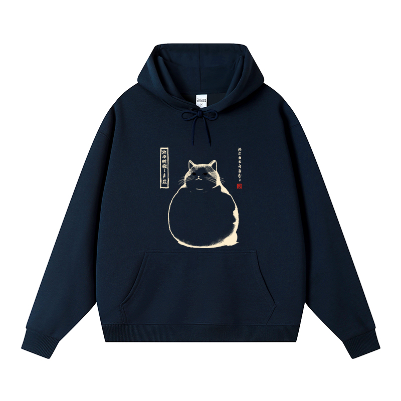 Tokyocanvas Matsumoto Hoji Cat Fleece Lined Hoodie
