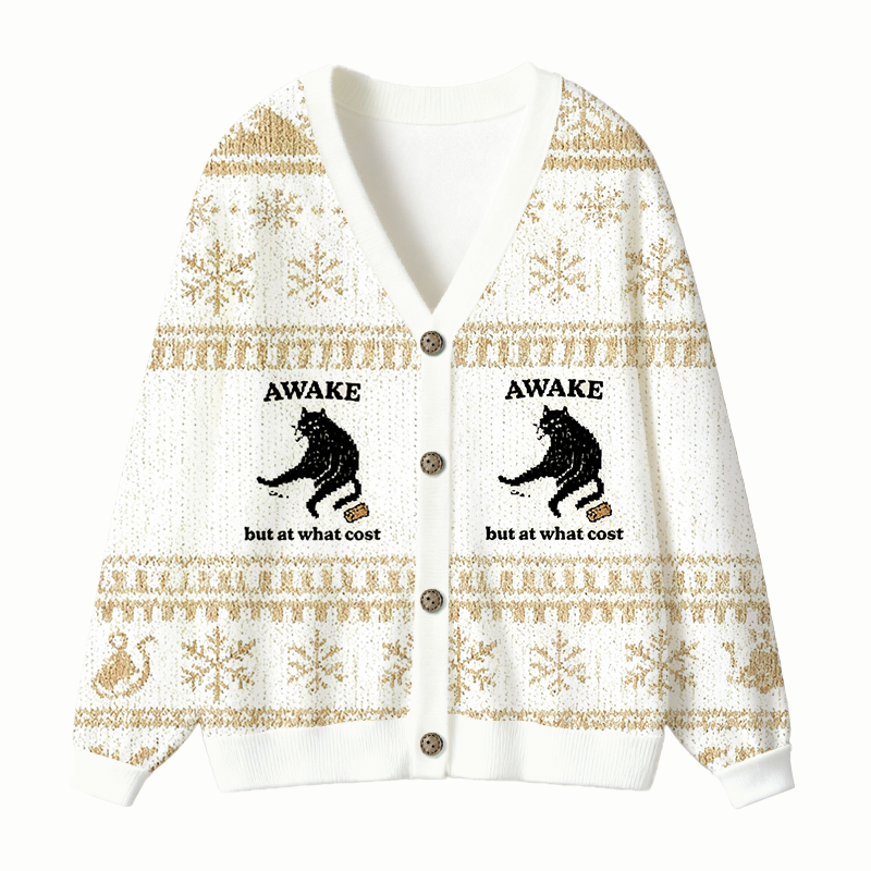 Tokyocanvas Decadent Smoking Cat Ugly Cardigan Sweatshirt