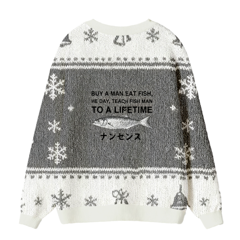 Tokyocanvas Funny To A Lifetime Ugly Cardigan Sweatshirt