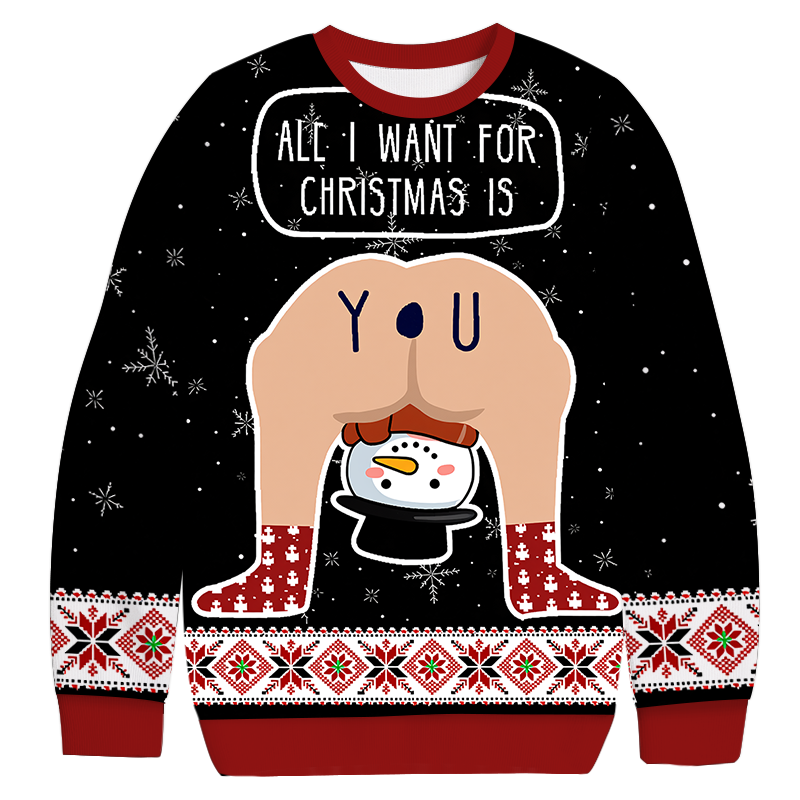 Tokyocanvas Hilarious Situations Christmas Ugly Sweatshirt