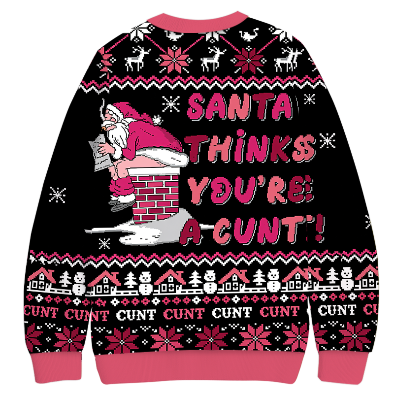 Tokyocanvas Naughty Santa Christmas Ugly Sweatshirt