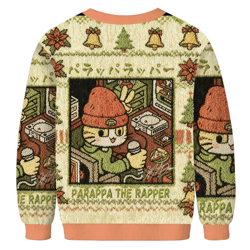 Tokyocanvas Funny Cat Play Game Christmas Ugly Sweatshirt