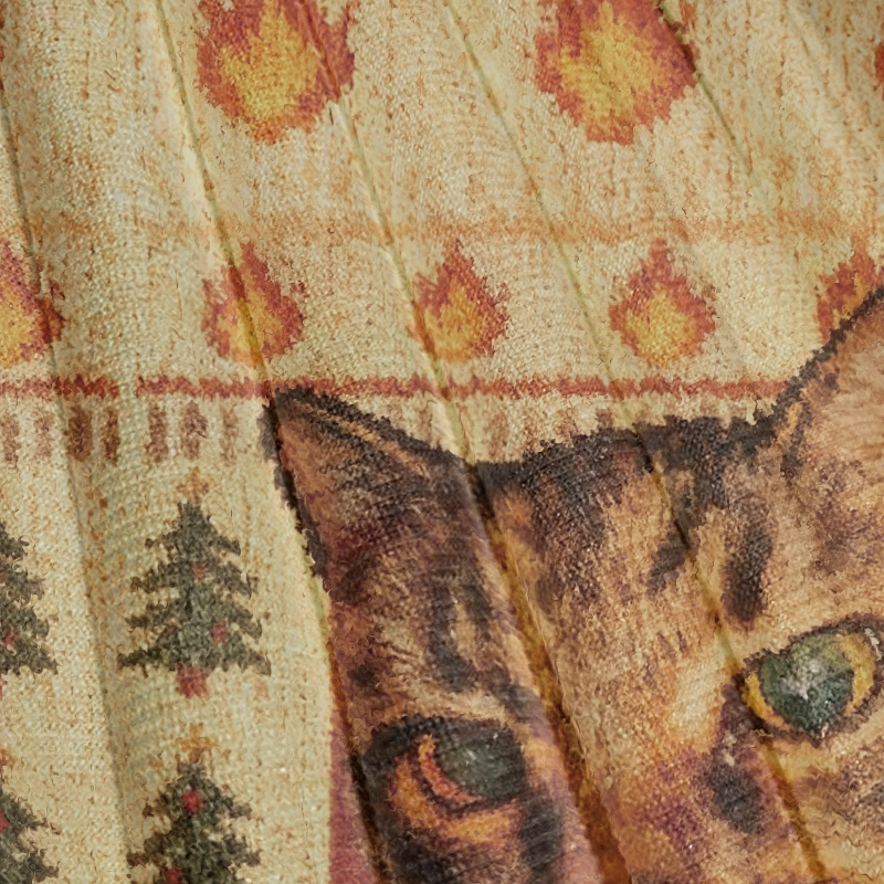 Tokyocanvas Funny Smoking Cat Meme Christmas Ugly Sweatshirt