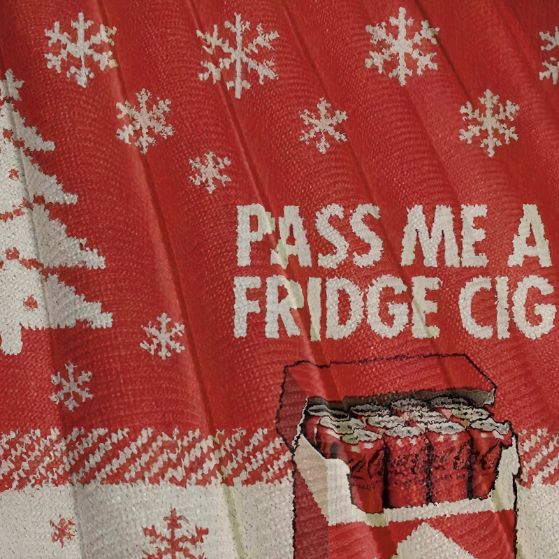 Tokyocanvas Need A Drink Cigarette Christmas Ugly Sweatshirt