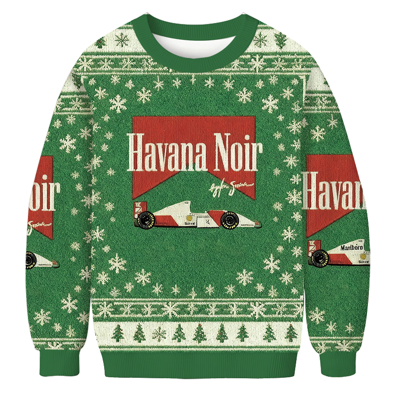 Tokyocanvas Vintage Racing Christmas Ugly Sweatshirt