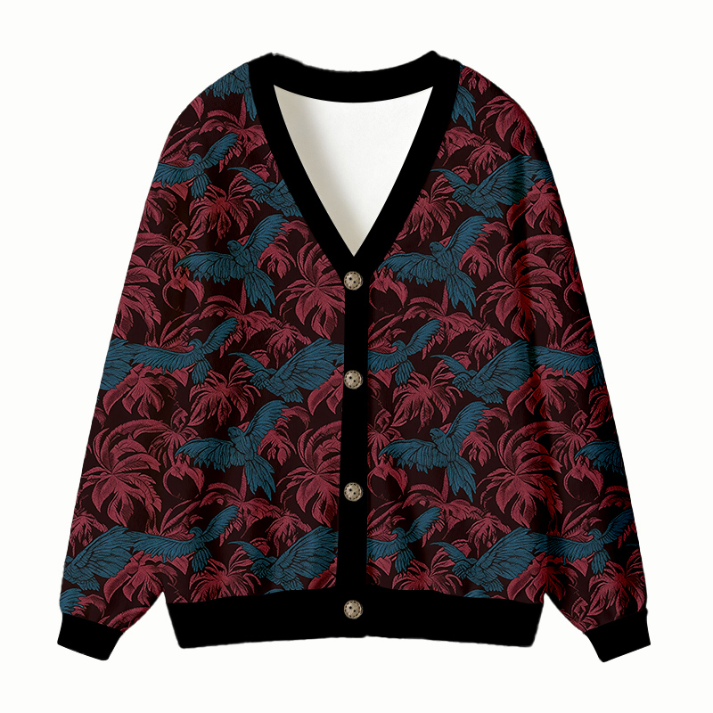 Tokyocanvas Dark Tropical Ugly Cardigan Sweatshirt