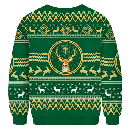 Tokyocanvas Elk Liquor Christmas Ugly Sweatshirt