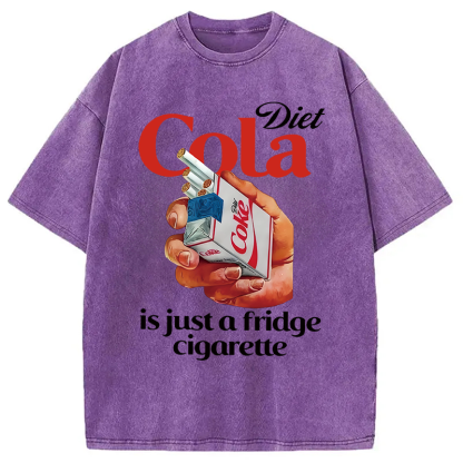 Tokyocanvas Diet Cola Is Just A Fridge Cigarette Washed T-Shirt
