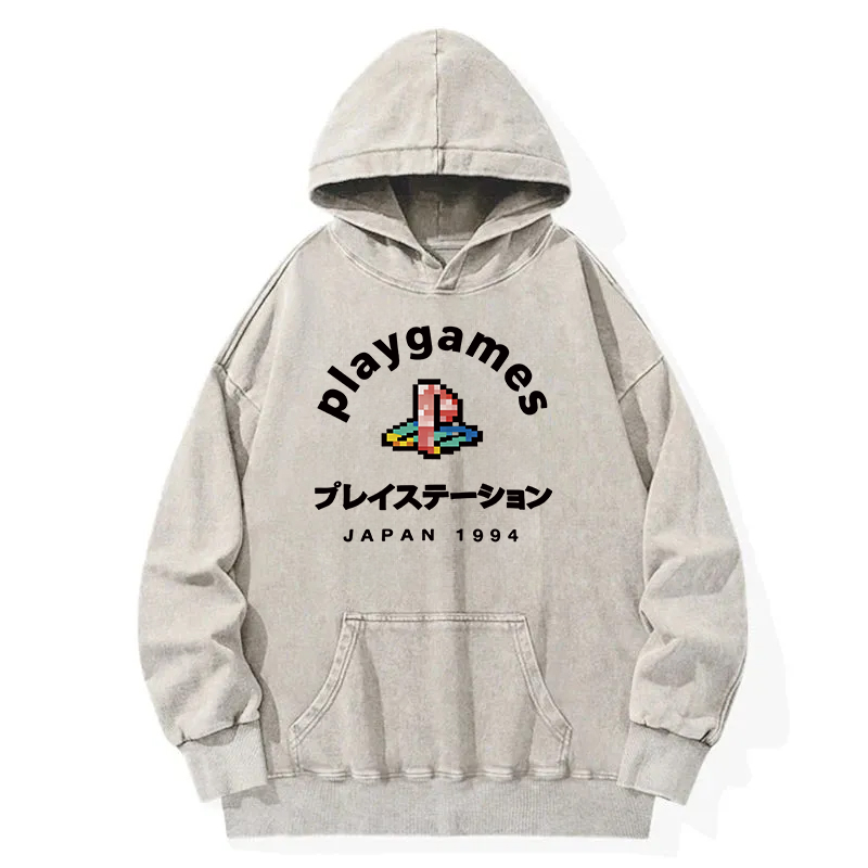Tokyocanvas Play Games Japan Washed Hoodie