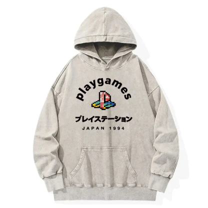 Tokyocanvas Play Games Japan Washed Hoodie