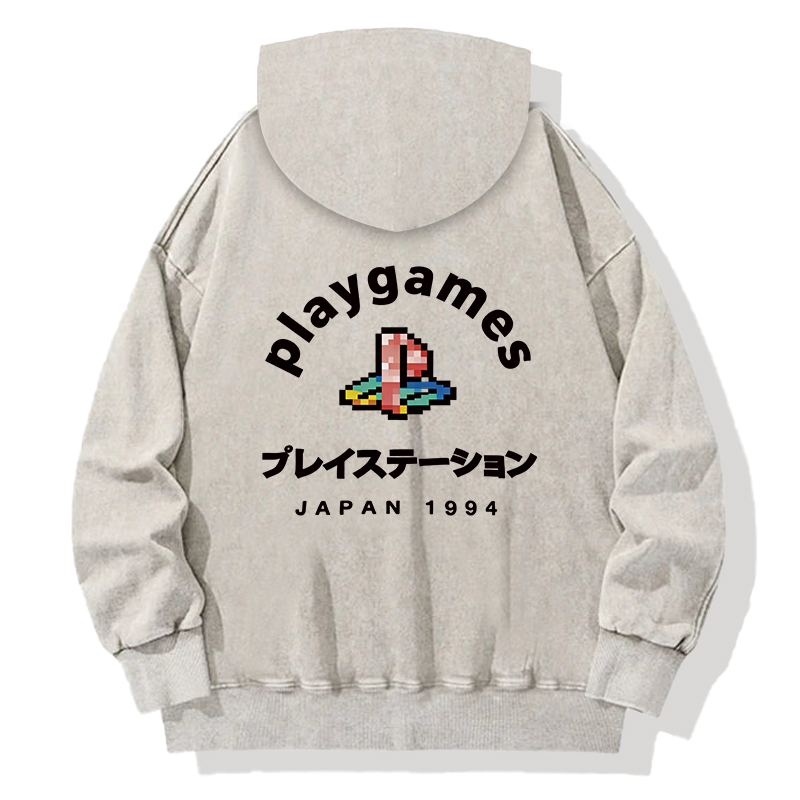 Tokyocanvas Play Games Japan Back Washed Hoodie