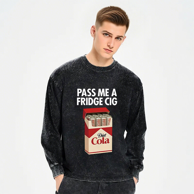 Tokyocanvas I Need A Diet Cola Long Sleeve Washed T-Shirt
