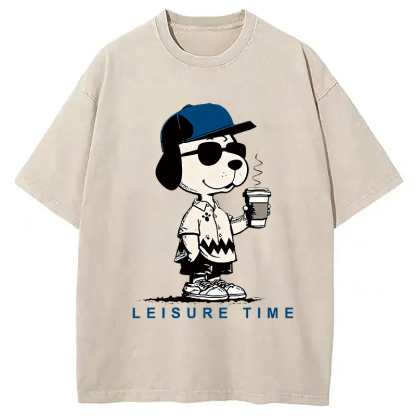 Tokyocanvas Dodger Dog Vintage Japanese Washed T-Shirt