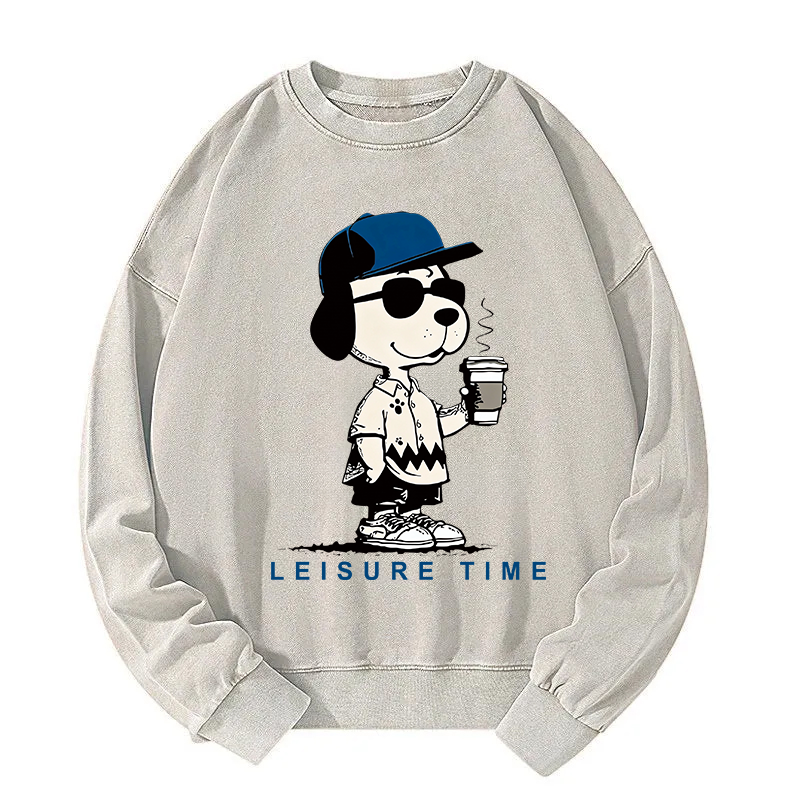 Tokyocanvas Dodger Dog Vintage Japanese Washed Sweatshirt