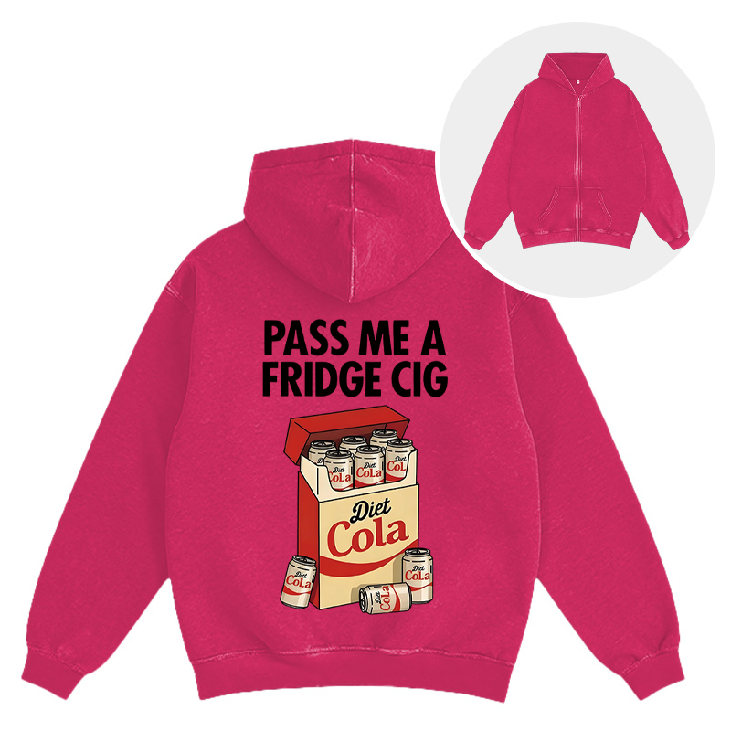Tokyocanvas Diet Cola Cigarette Pack Washed Zip Hoodie