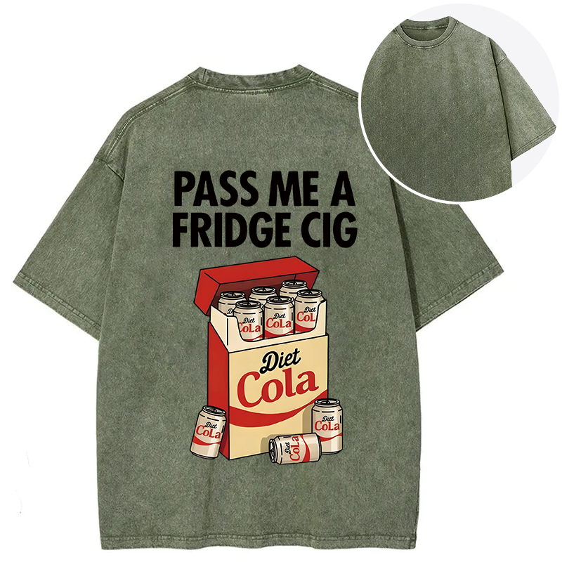 Tokyocanvas Diet Cola Cigarette Pack Back Washed T-Shirt