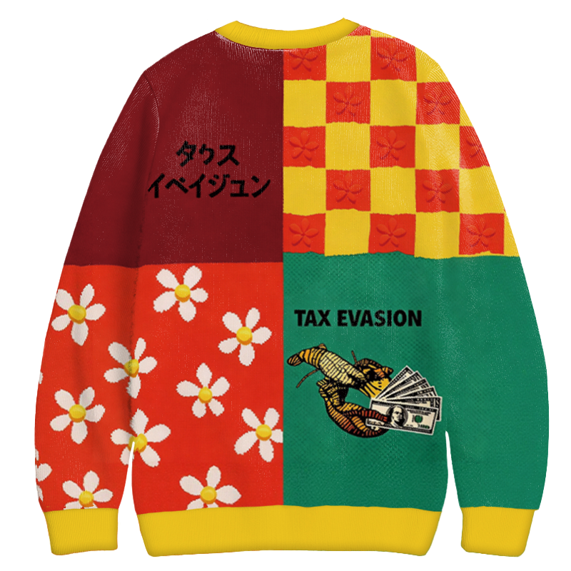 Tokyocanvas Tux Evasion Funny Casual Ugly Sweatshirt