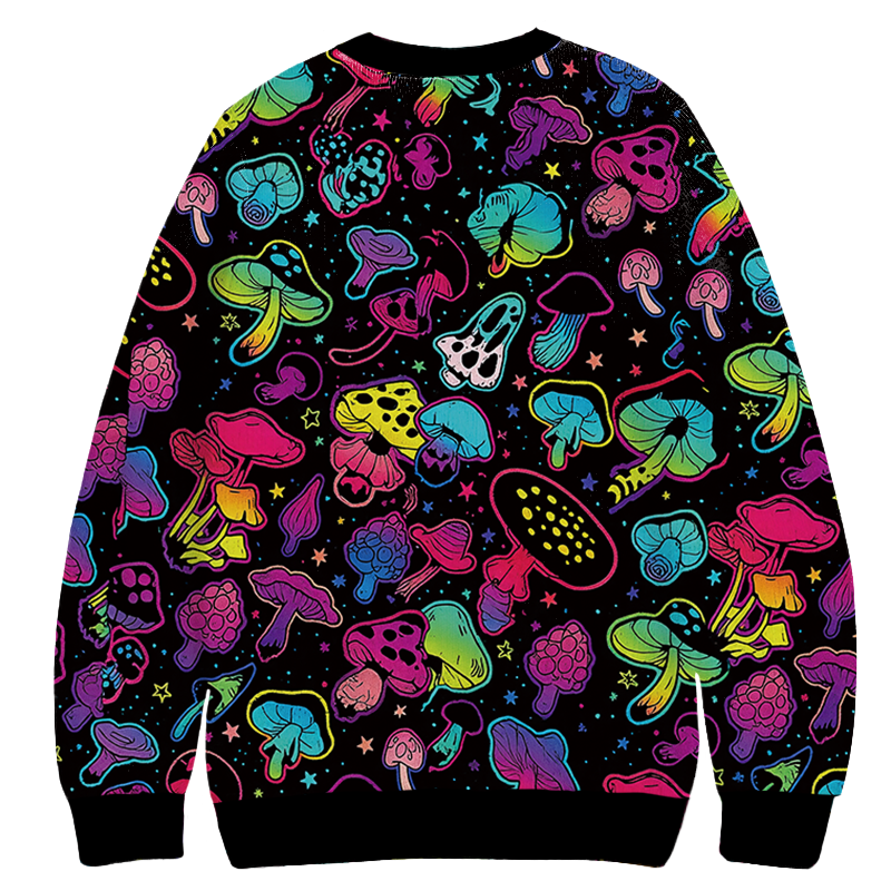 Tokyocanvas Mushroom Rave Casual Ugly Sweatshirt