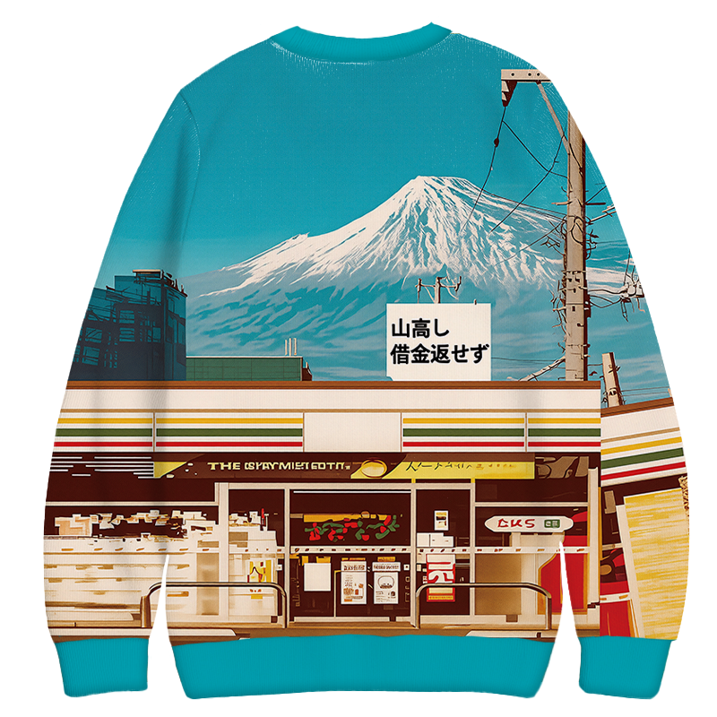 Tokyocanvas The Mount Fuji Casual Ugly Sweatshirt