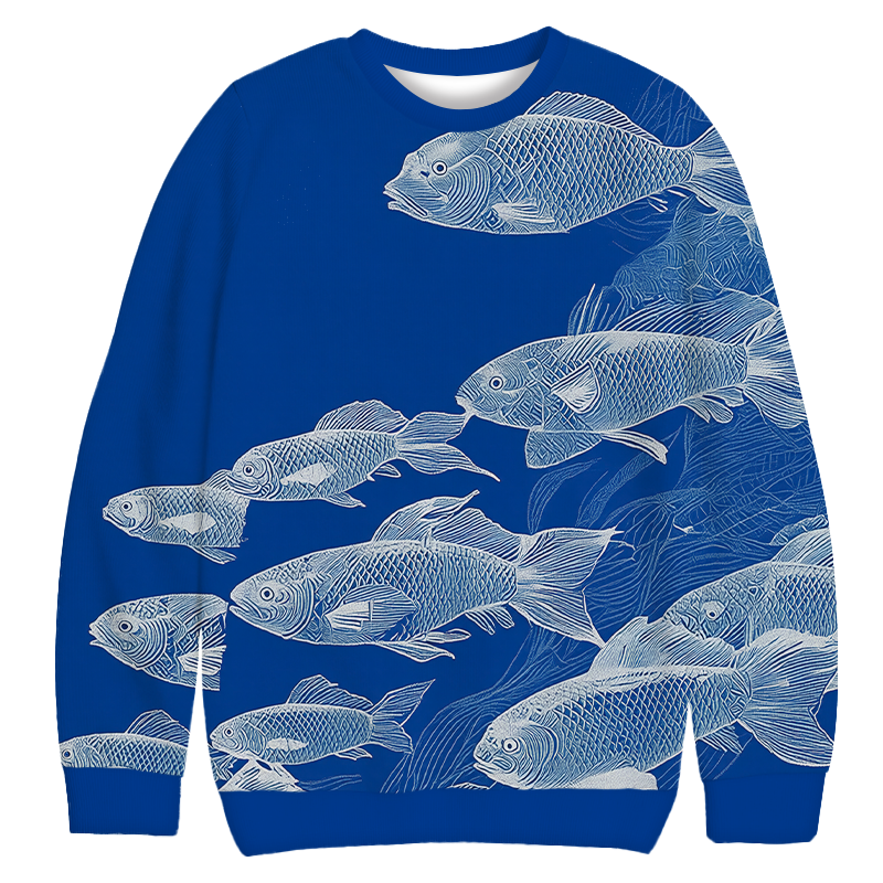 Tokyocanvas Blueprint Of The Sea Casual Ugly Sweatshirt