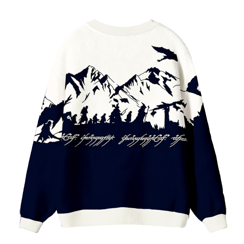 Tokyocanvas Mountains of Mordor Ugly Cardigan Sweatshirt