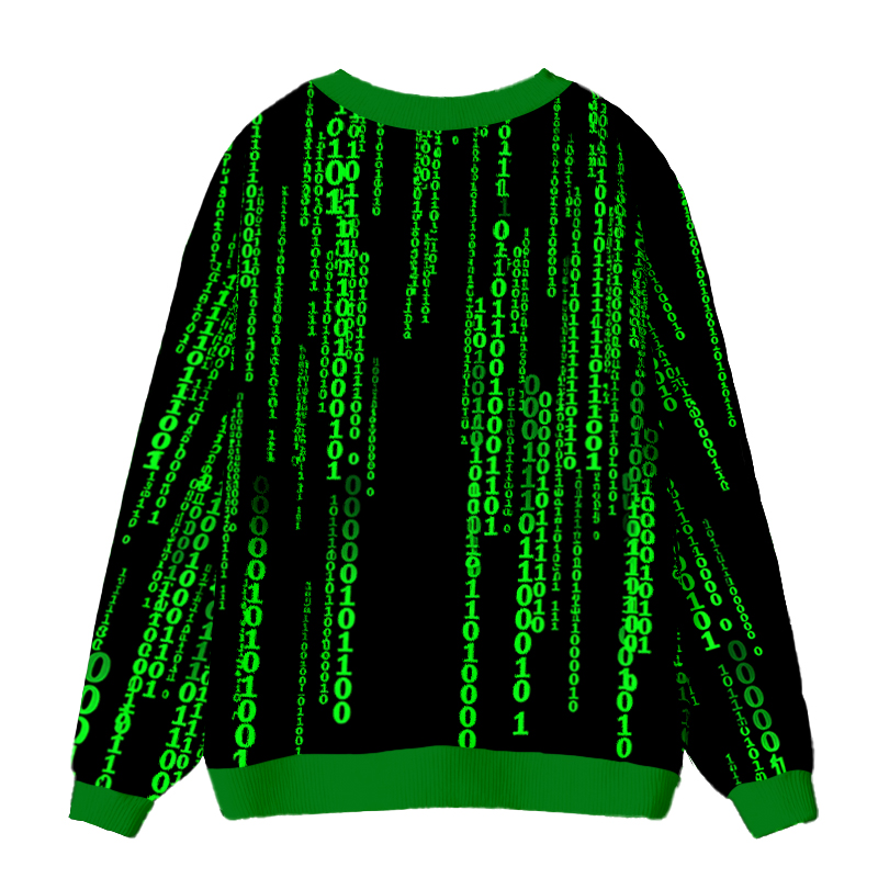 Tokyocanvas The Matrix Black Green Ugly Cardigan Sweatshirt