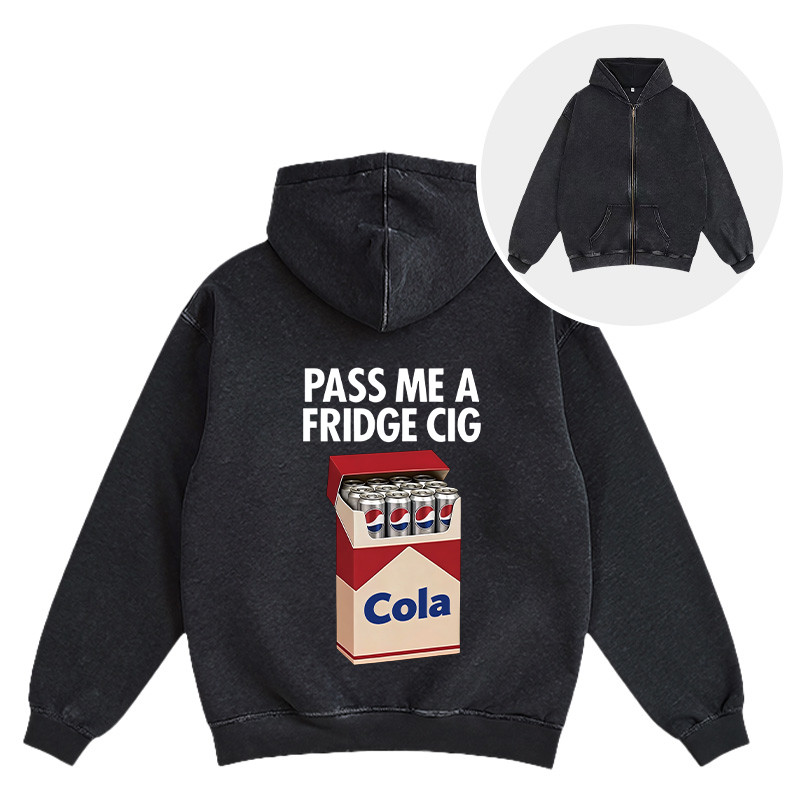 Tokyocanvas I Need A Diet Pepsi Washed Zip Hoodie