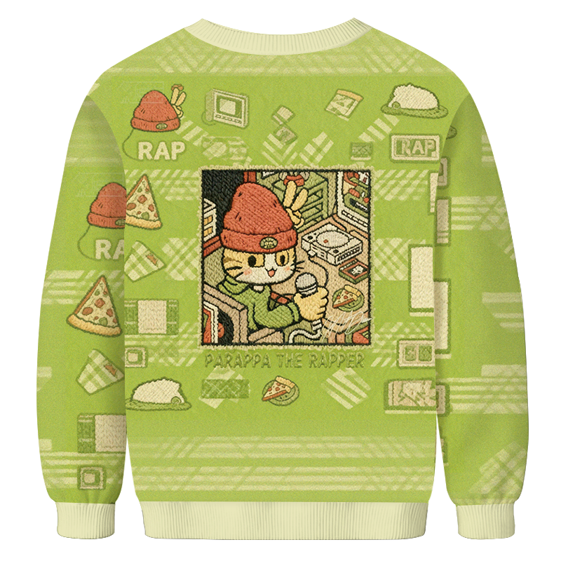 Tokyocanvas Funny Cat Play Game Casual Ugly Sweatshirt
