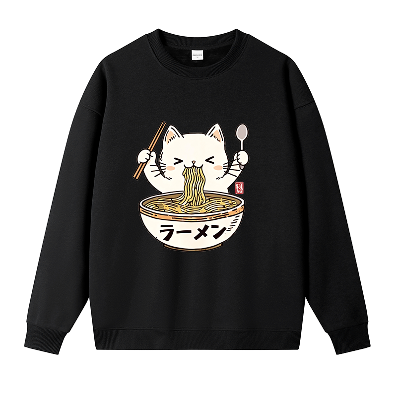 Tokyocanvas Purramen Time Fleece Lined Sweatshirt