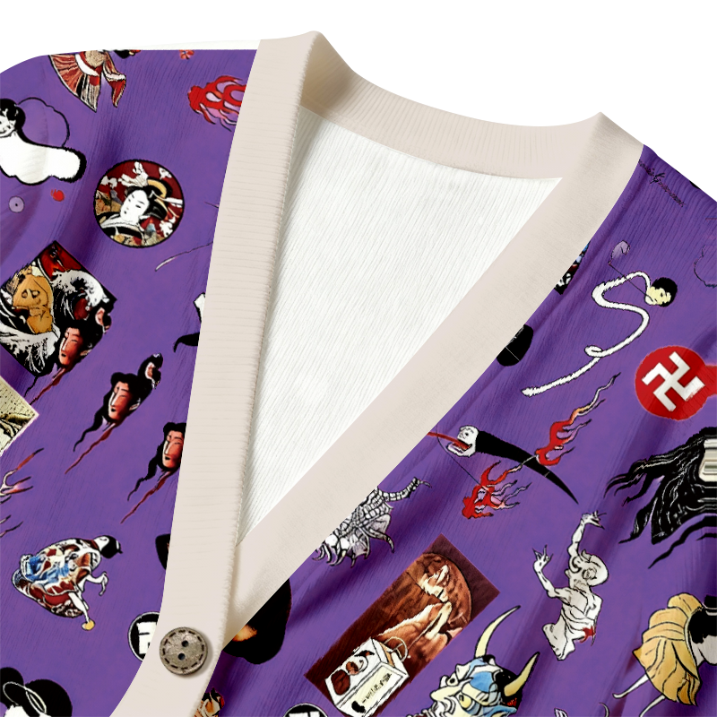 Tokyocanvas Ghost Aloha Ugly Cardigan Sweatshirt