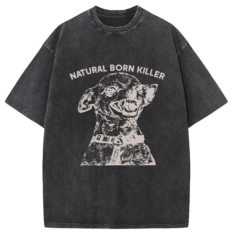 Tokyocanvas Funny Chihuahua Washed T-Shirt