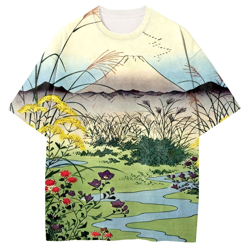 Tokyocanvas Views of Mount Fuji Graphic Print T-Shirt