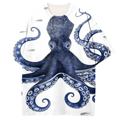 Tokyocanvas Japanese Octopus Graphic Print T-Shirt