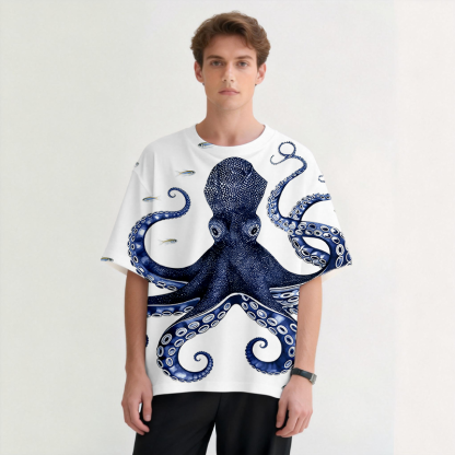 Tokyocanvas Japanese Octopus Graphic Print T-Shirt
