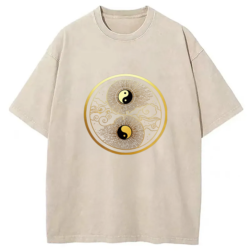 Tokyocanvas Solar-Lunar Tai Chi Washed T-Shirt