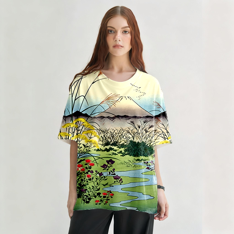 Tokyocanvas Views of Mount Fuji Graphic Print T-Shirt