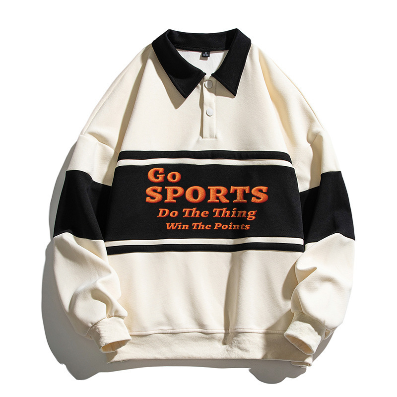 Tokyocanvas Go Sports Do Thing Win The Points Polo Embroidered Sweatshirt