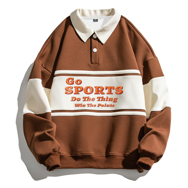 Tokyocanvas Go Sports Do Thing Win The Points Polo Embroidered Sweatshirt