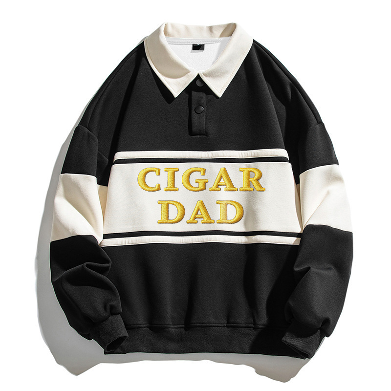 Tokyocanvas CIGAR DAD Polo Embroidered Sweatshirt