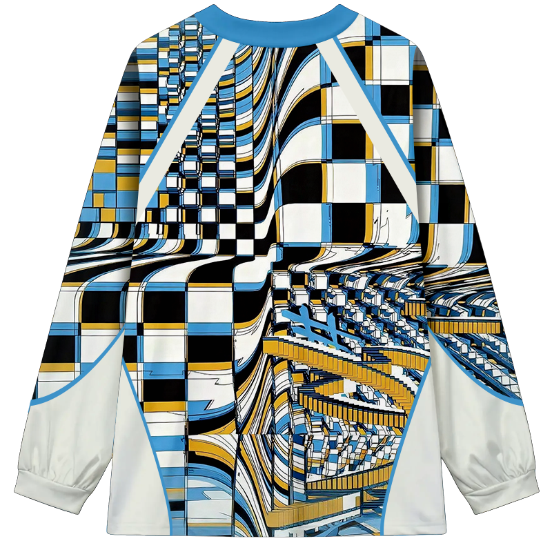 Tokyocanvas Geometric Trippy Graphic Long-sleeve T-Shirt