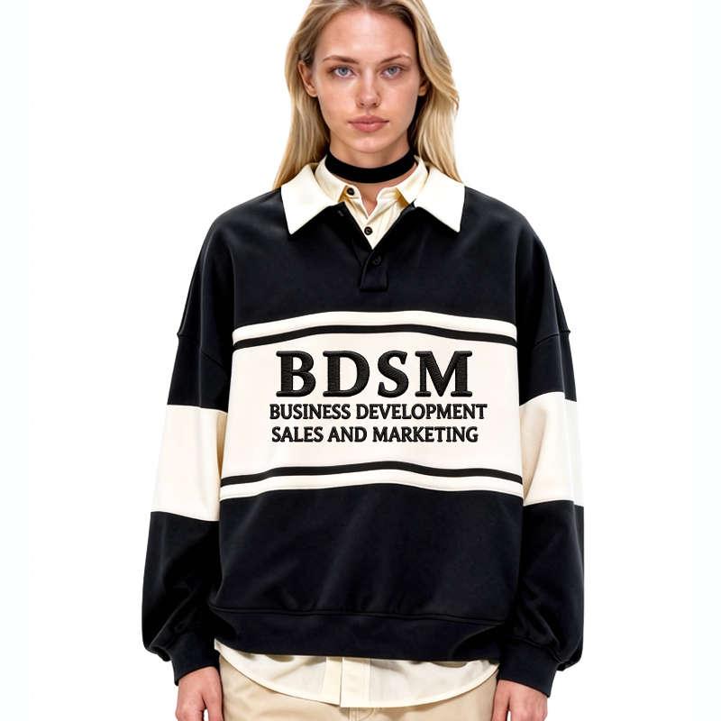 Tokyocanvas BDSM Polo Embroidered Sweatshirt