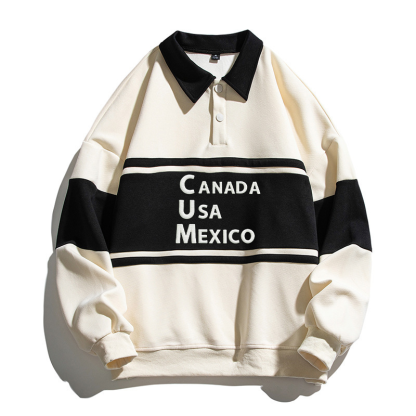 Tokyocanvas C&U&M Polo Embroidered Sweatshirt