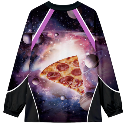 Tokyocanvas Space Galaxy Dog Long Sleeve Graphic Print T-Shirt